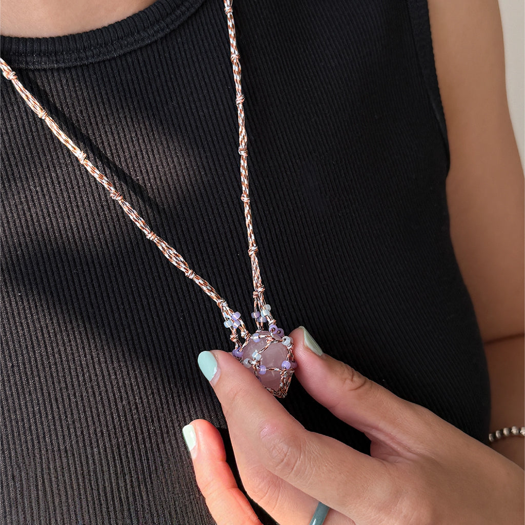 Three-Crystal Rise Necklace
