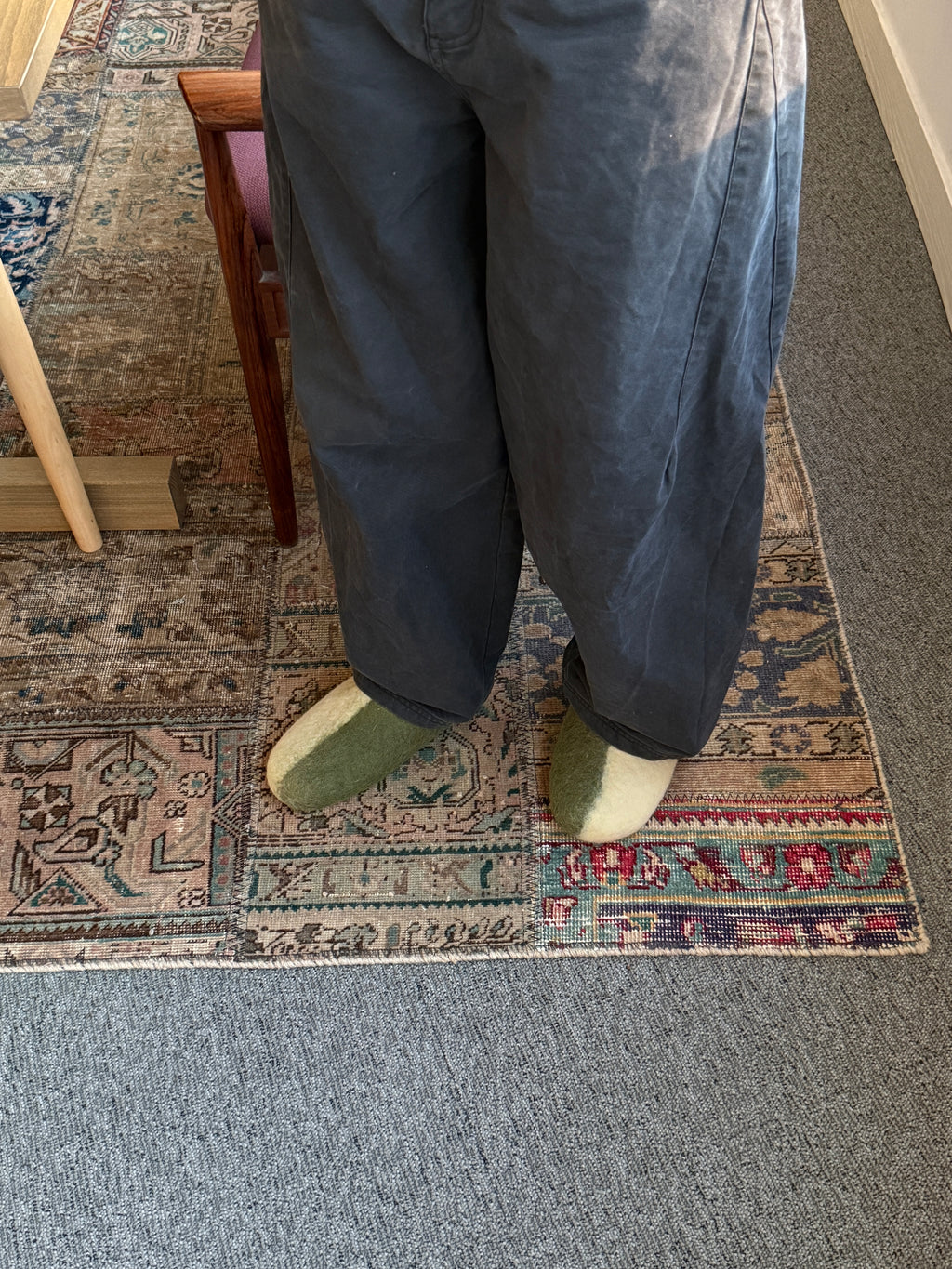 Handmade Himalayan yak wool slippers — image 5
