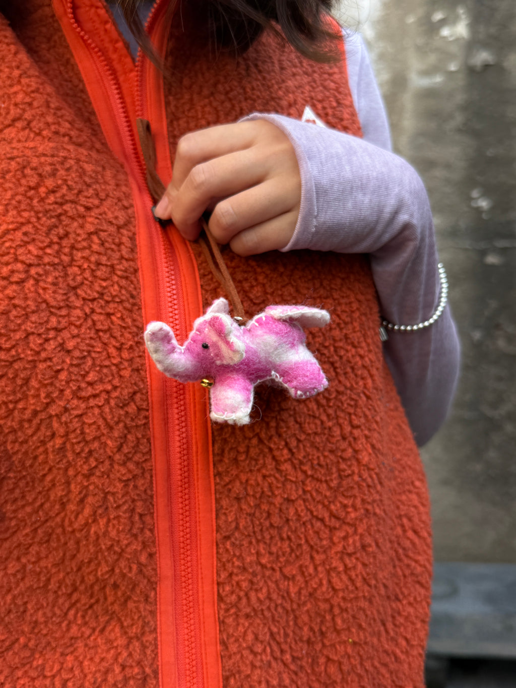 Pink Dino Keychain