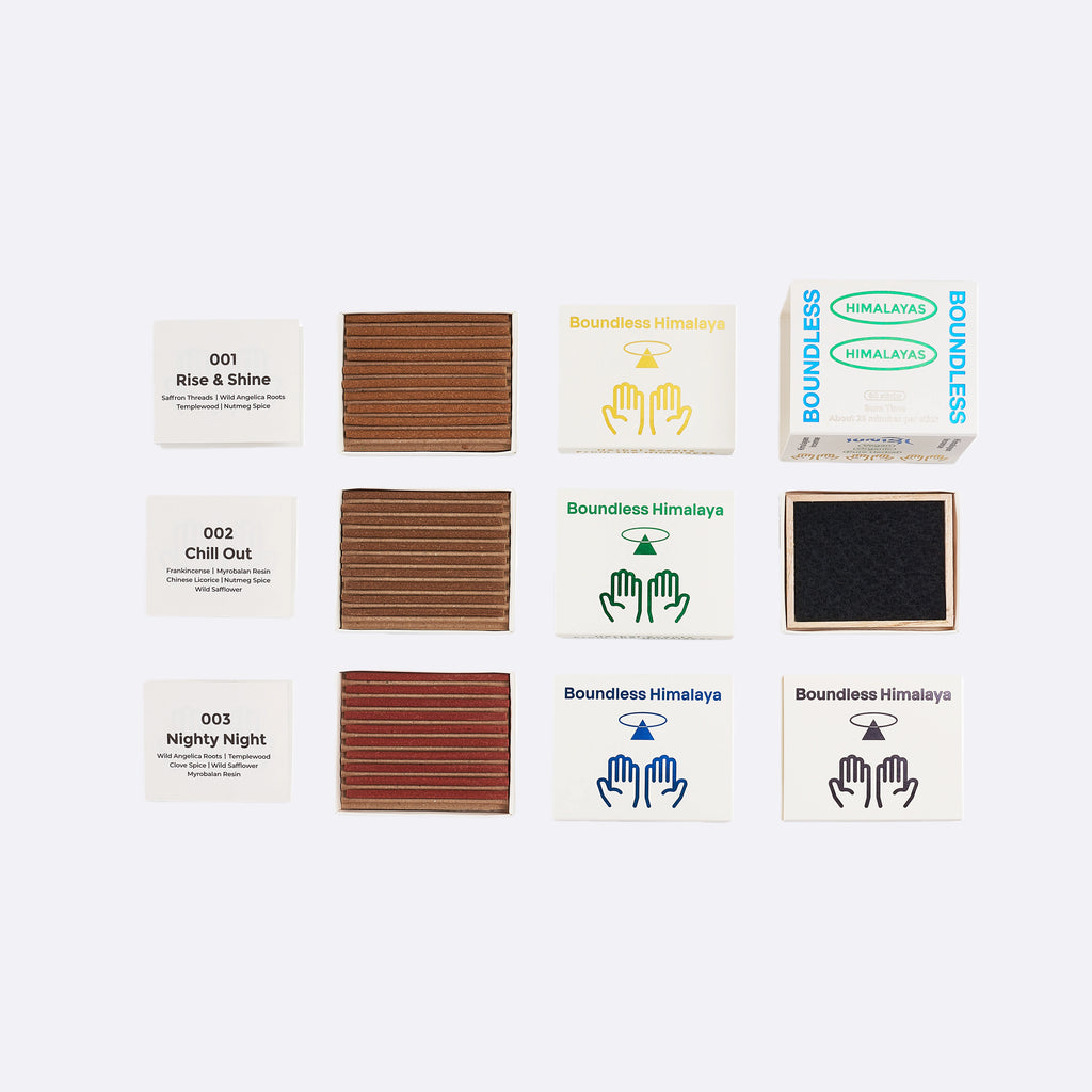 Himalayan Incense Ritual Set | Morning, Day & Night Collection