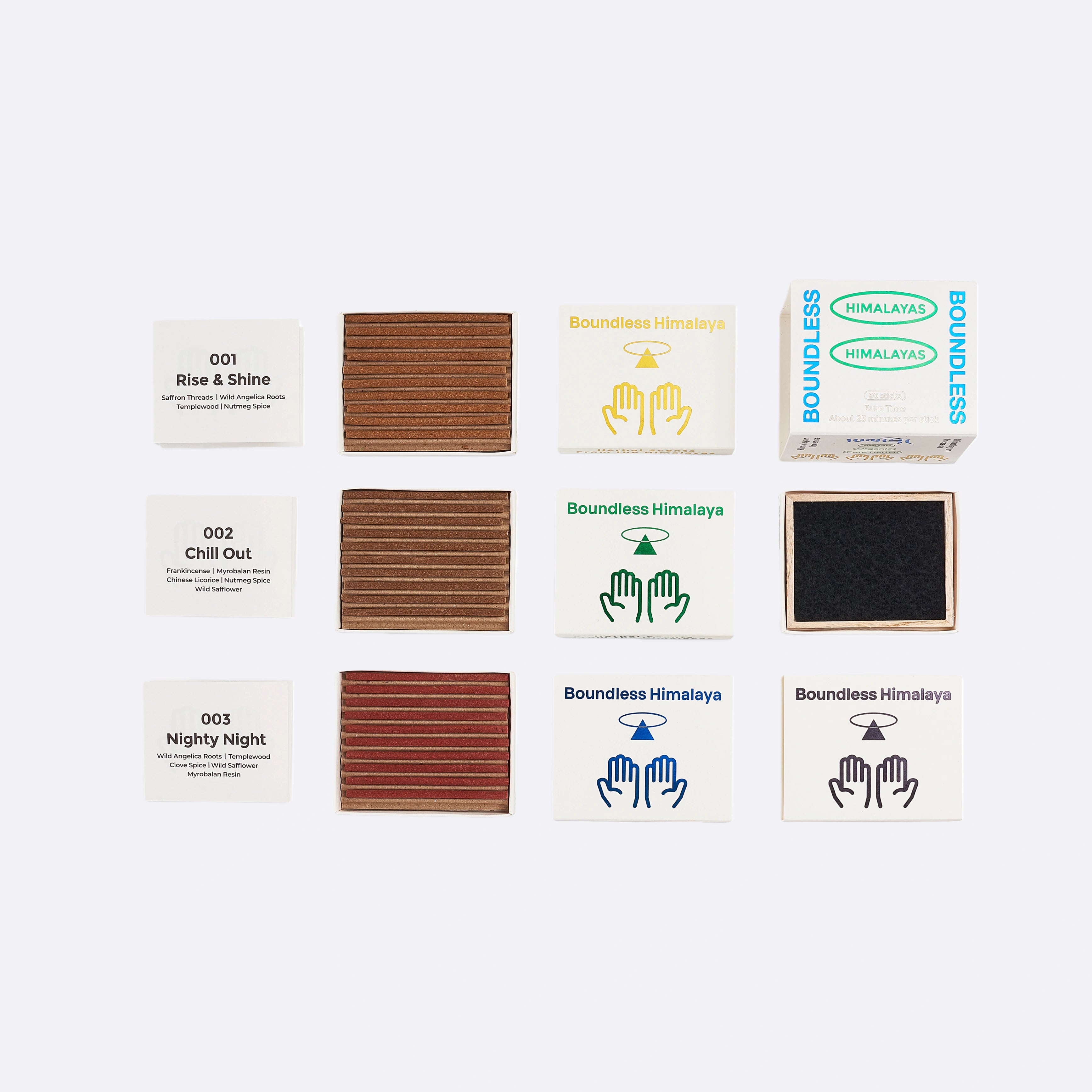 Himalayan Incense Ritual Set | Morning, Day & Night Collection