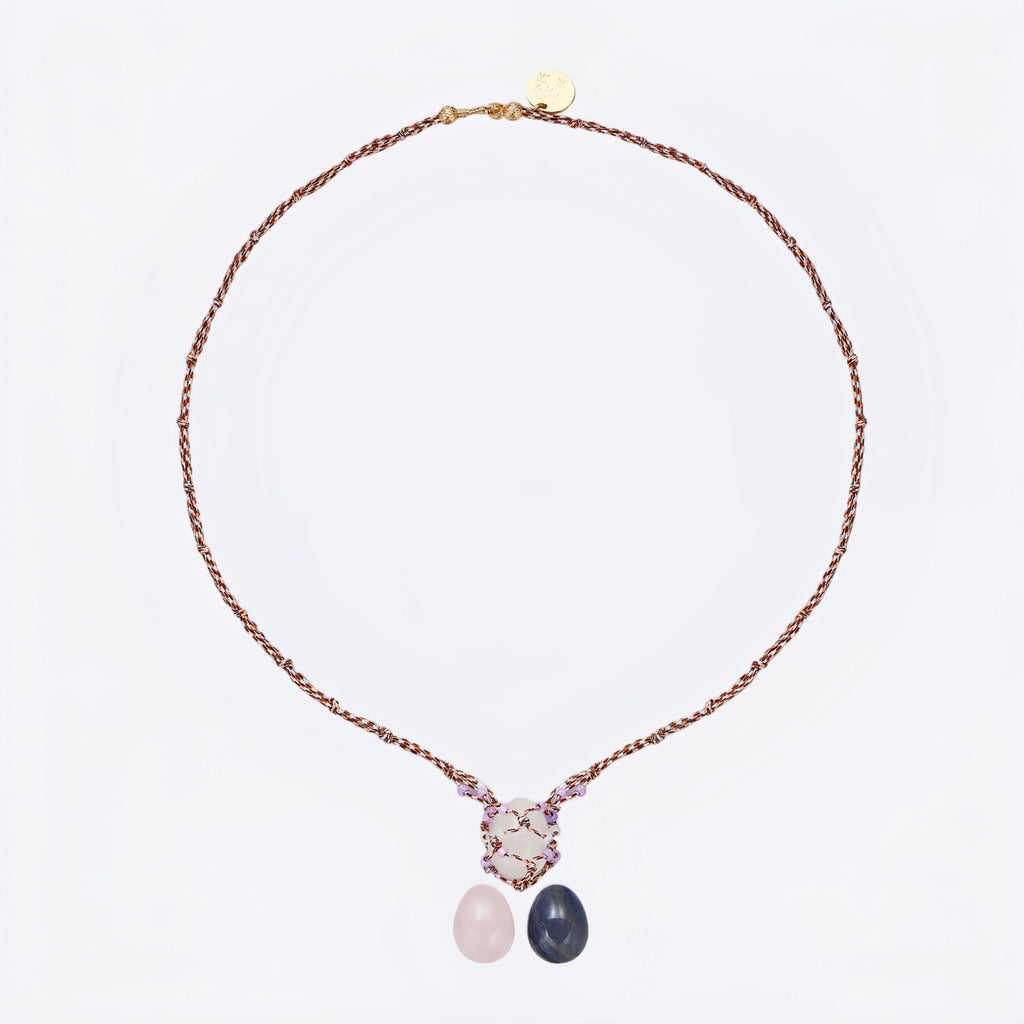 Three-Crystal Rise Necklace