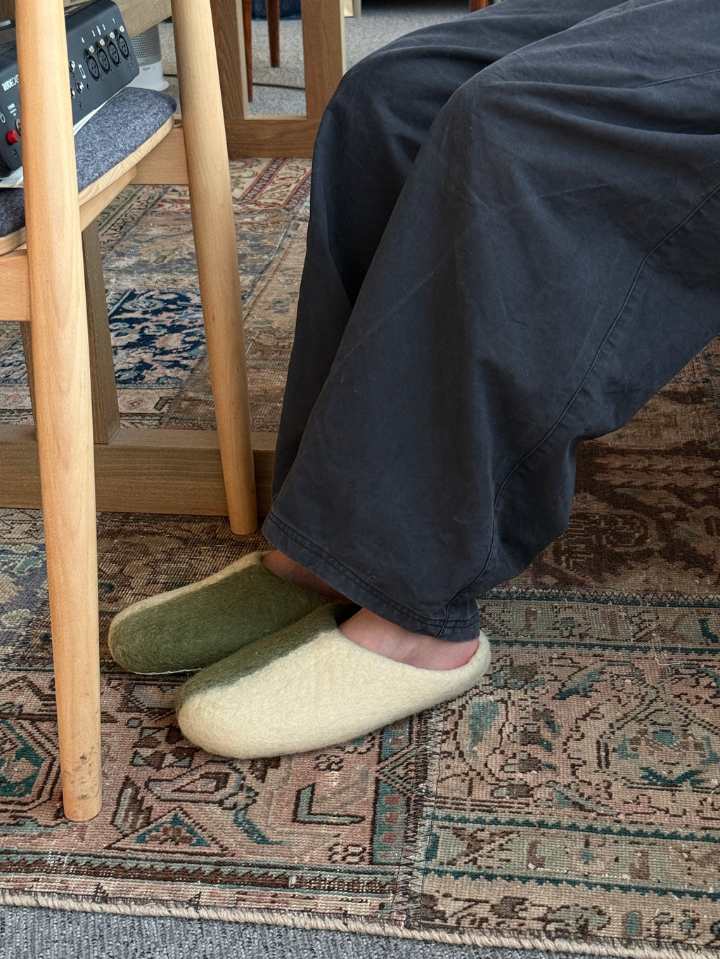 Handmade Himalayan yak wool slippers — image 6