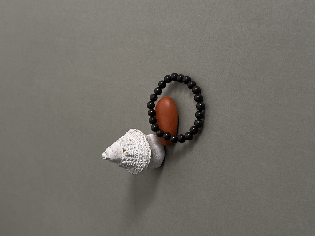 Handmade Himalayan Fabric Charm Keychain — Style G13 — detail