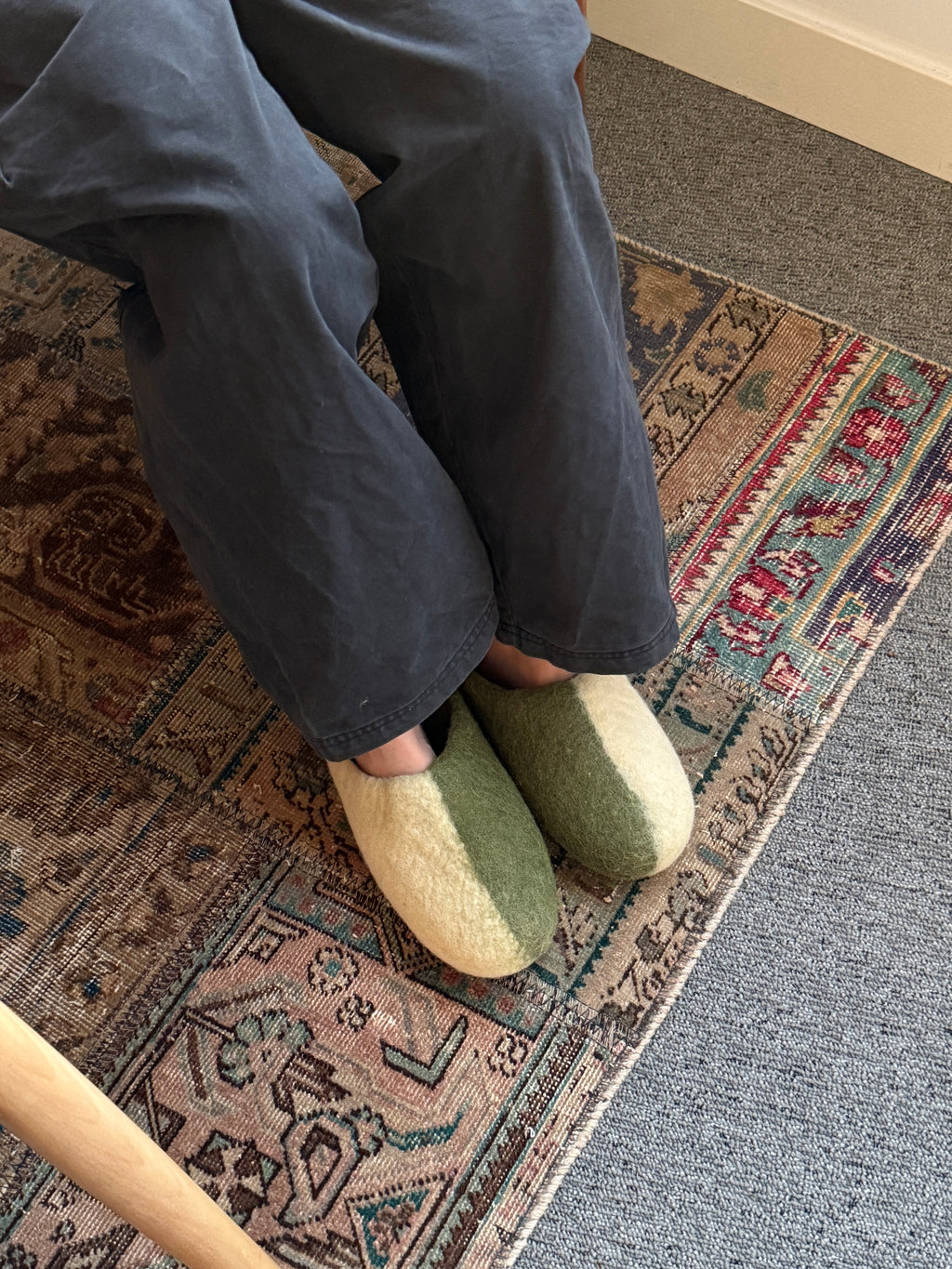 Handmade Himalayan yak wool slippers — image 7