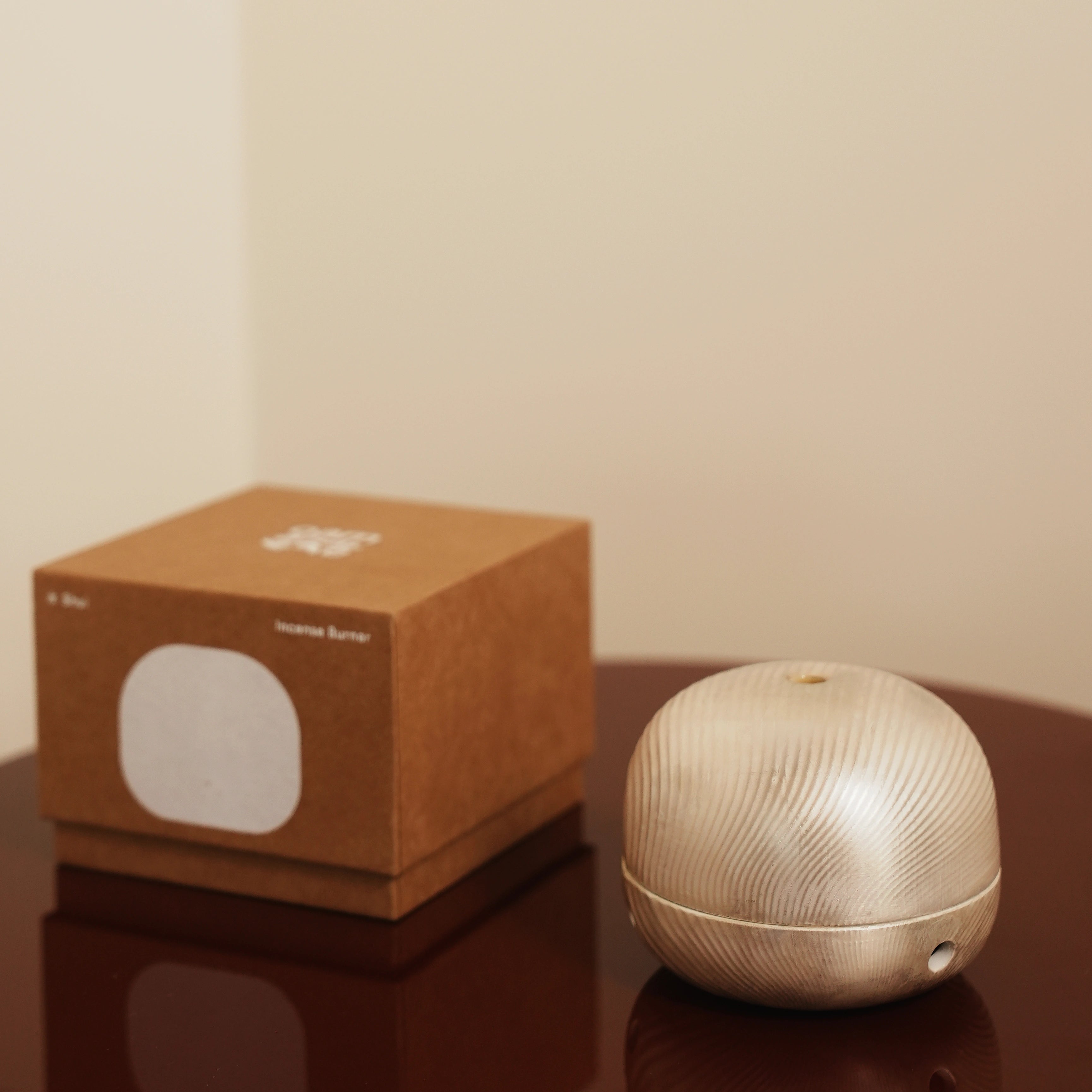 Shui – Water Ripple Incense Burner with Silver Accents