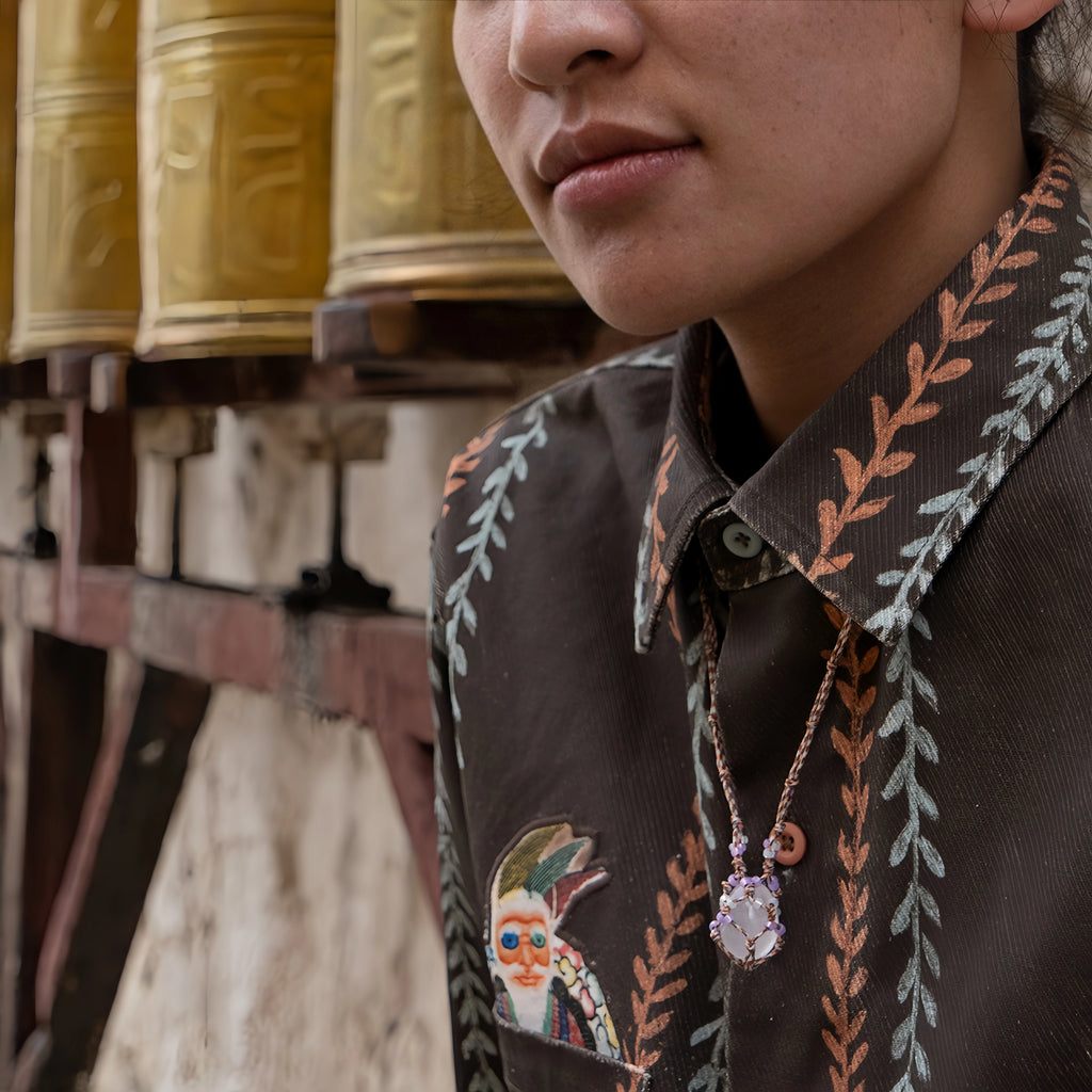 Three-Crystal Rise Necklace