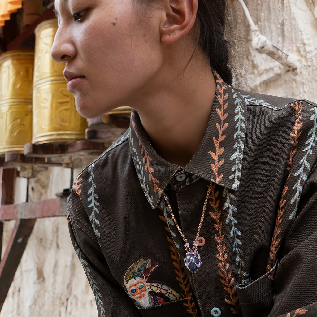 Three-Crystal Rise Necklace