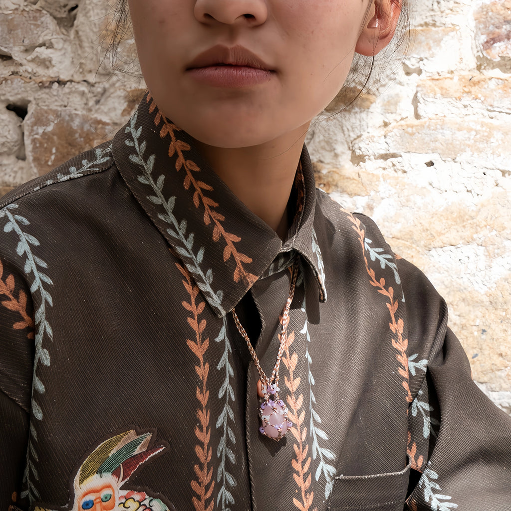 Three-Crystal Rise Necklace