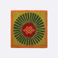 Radiant Endless Knot Tibetan Wool Mat Handwoven Using Intangible Cultural Heritage Techniques