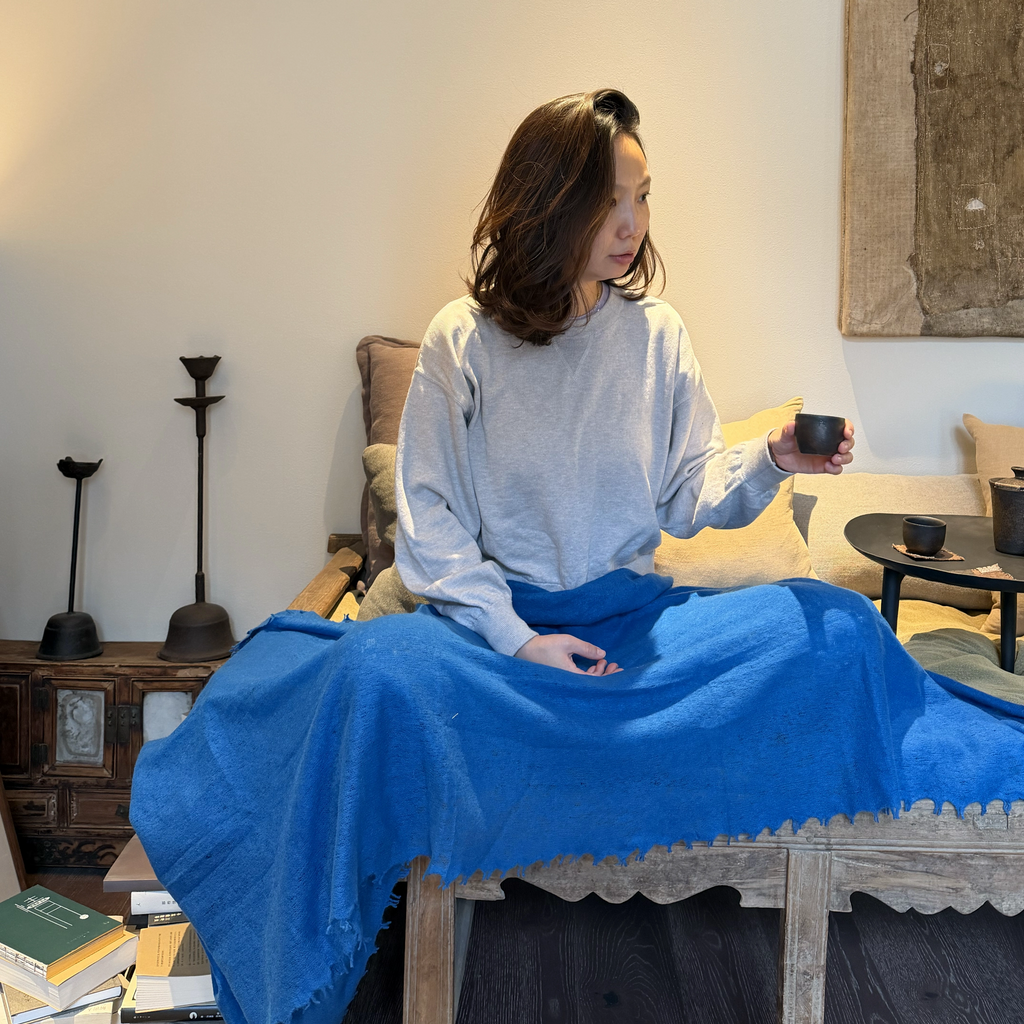 Glacier Blue |  Pure Himalayan Cashmere Scarf Handcrafted in Nepal