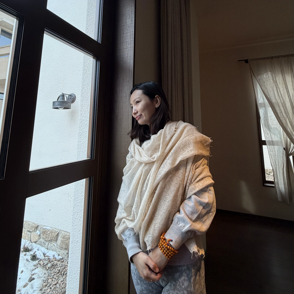 Rose Sand | Pure Himalayan Cashmere Scarf Handcrafted in Nepal