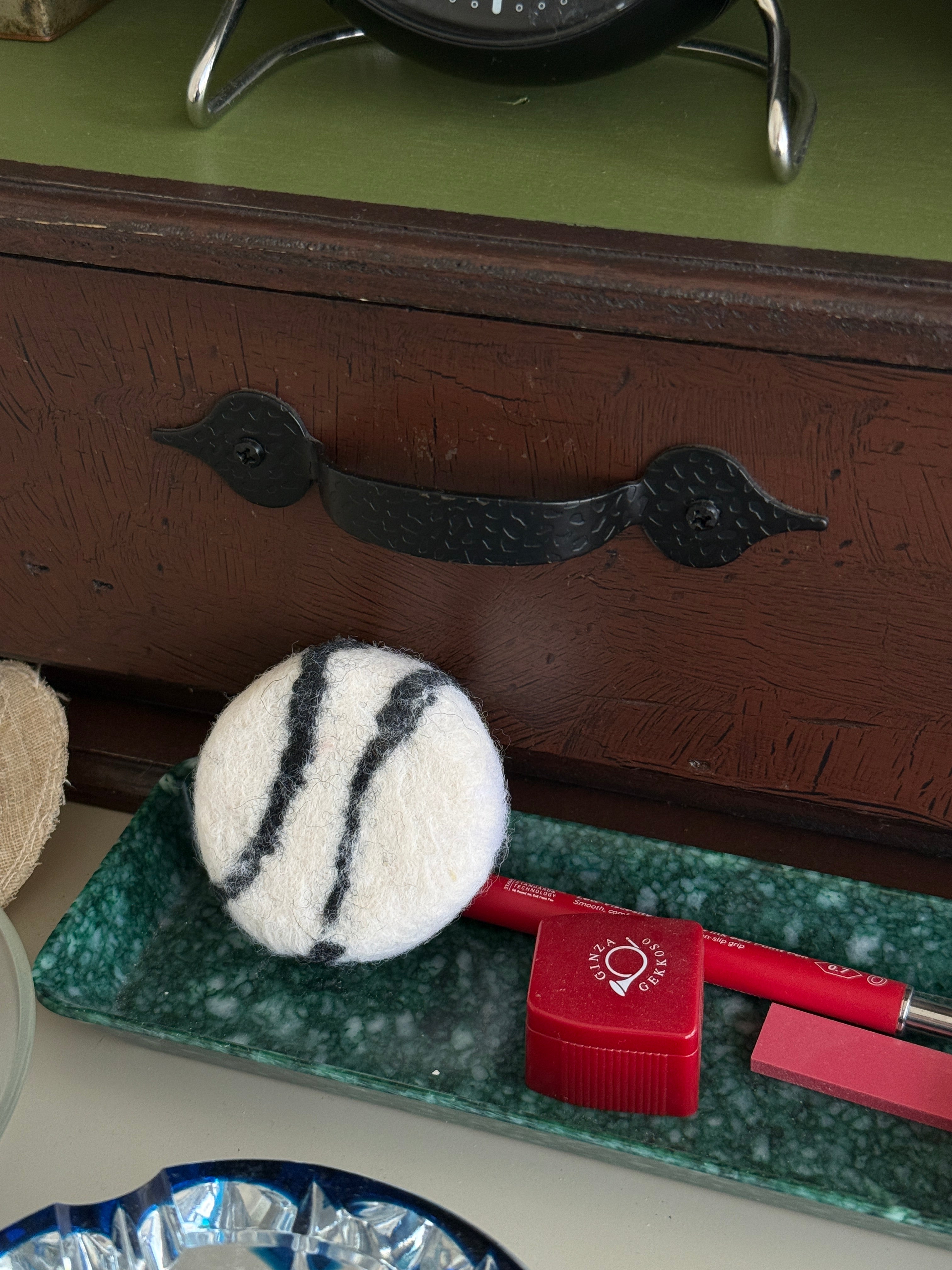 Handmade felted soap — wool wrapped goat milk soap