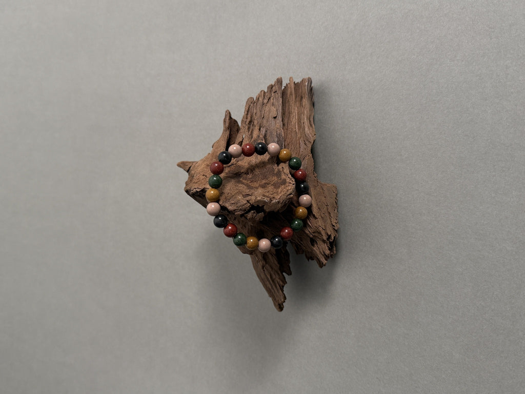 Handmade Himalayan Fabric Charm Keychain — Style G01 — detail